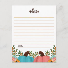 Kleine Kürbisgeschlechtsberatung Begleitkarte