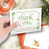 Kleine Kürbisgeschlechtsneutrale Falldusche Dankeskarte