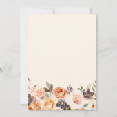 Kleine Kürbiskappenschale mit Blumendusche Einladung (Rückseite)