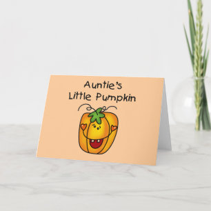 Kleine Kürbiskugeln und Geschenke der Tante Karte