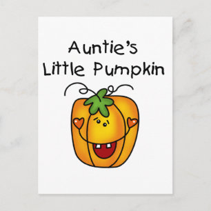 Kleine Kürbiskugeln und Geschenke der Tante Postkarte