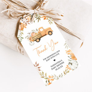 Kleine Kürbislaster-Herbst-Baby-Party-Geschenkanhä Geschenkanhänger
