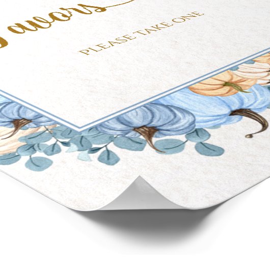 Kleine Kürbislieblings-Poster Poster (Ecke)