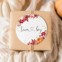 Kleine Kürbisorange-Mannschaftsjungen-Sticker