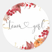 Kleine Kürbisorange-Team-Sticker Runder Aufkleber (Vorderseite)