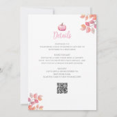 Kleine Kürbispink-Girl-Babydusche Einladung (Rückseite)