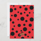 Kleine Lady Bug zum Geburtstag Einladung (Rückseite)