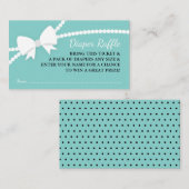 Kleine Lady Diaper Raffle Ticket Begleitkarte (Vorne/Hinten)