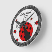 Kleine Lady Ladybug Med. Uhr ideal für Kinderzimme (Winkel)