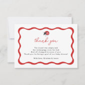 Kleine Ladybug Babydusche Danke (Vorderseite)