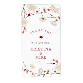 Kleine Ladybug Babydusche Danke Sticker