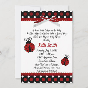 Kleine Ladybug Babydusche Einladungen