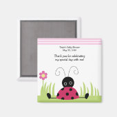 Kleine Ladybug Babydusche / Geburtstagspferdemagne Magnet (Vorderseite/Rückseite)