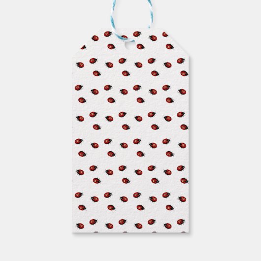 Kleine Ladybug Babydusche Geschenkanhänger (Rückseite)