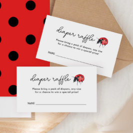 Kleine Ladybug Babydusche Windeln Raffelkarten Begleitkarte