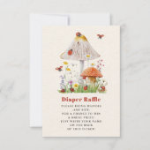 Kleine Ladybug Mushroom Babydusche Windelwanne Einladung (Vorderseite)