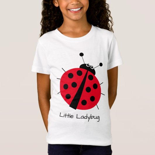 Kleine Ladybug niedlicher Cartoon lustige Roter Gi T-Shirt (Vorderseite)