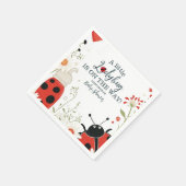 Kleine Ladybug Spring Baby Dusche Serviette (Ecke)