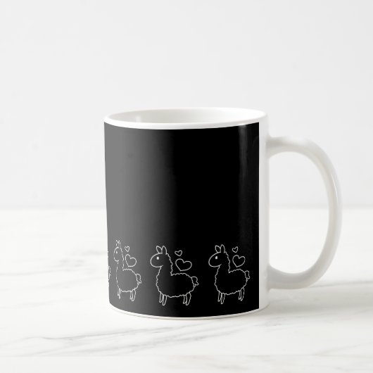Kleine Lama-Silhouette Kaffeetasse (Rechts)