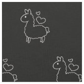 Kleine Lama-Silhouette Stoff (Nahaufnahme)