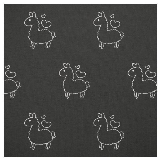 Kleine Lama-Silhouette Stoff (Muster)
