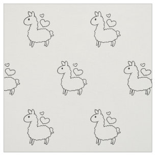 Kleine Lama-Silhouette Stoff