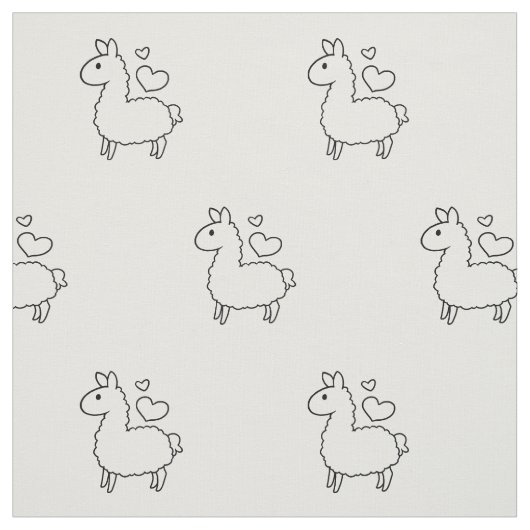 Kleine Lama-Silhouette Stoff (Muster)
