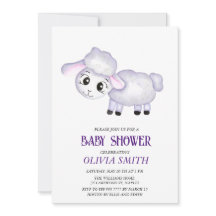 Kleine Lamb Sheep Baby Dusche Einladung