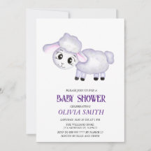 Kleine Lamb Sheep Baby Dusche Einladung