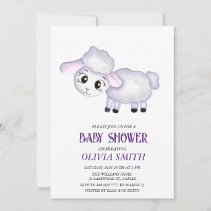 Kleine Lamb Sheep Baby Dusche Einladung