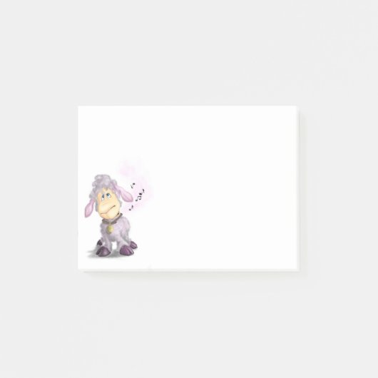 Kleine Lamb Sticky Notes Post-it Klebezettel (Vorderseite)