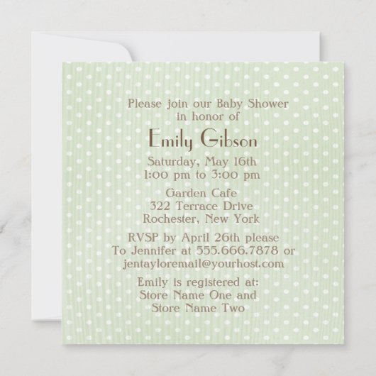 Kleine Lamb Toys Babydusche Einladung (Rückseite)