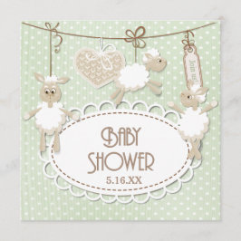 Kleine Lamb Toys Babydusche Einladung