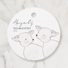 Kleine Lamb Twins Baby Dusche Geschenkanhänger