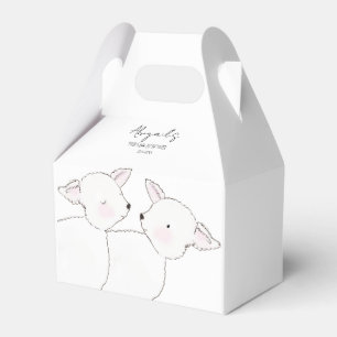 Kleine Lamb Twins Baby Dusche Geschenkschachtel