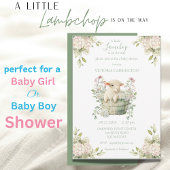 Kleine Lambchop Floral Baby Dusche Einladung