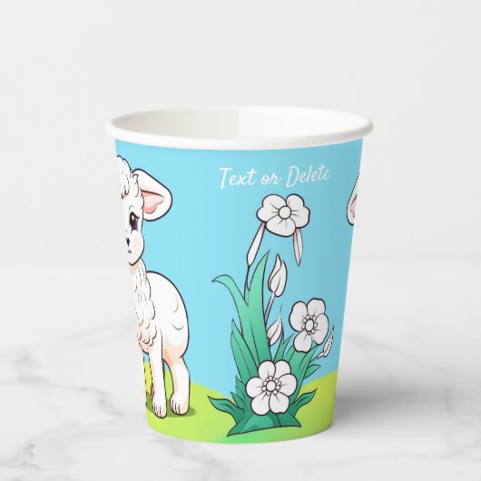 Kleine Lambepapieraufnahmen Pappbecher (Links)