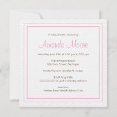 Kleine Lamm-Babydusche Einladung (Rückseite)