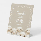 Kleine Lamm-Duschkarten und Geschenke Sockelschild (Vorderseite)