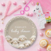 Kleine Lamm-Gender-Neutral-Baby-Dusche Pappteller (Party)