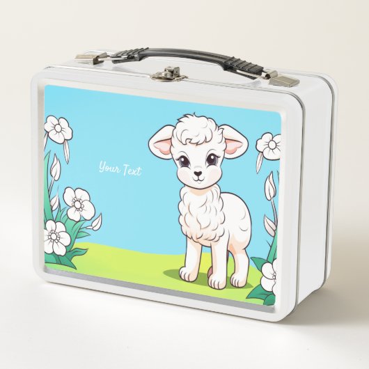 Kleine Lamm Metal Lunch Box (Vorderseite)
