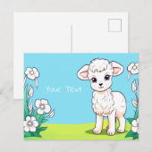 Kleine Lamm Postkarte (Vorne/Hinten)