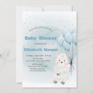 Kleine Lamm-Schaf-Sterne-Baby-Party Einladung