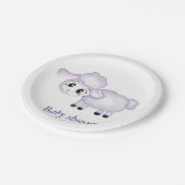 Kleine Lamm-Schafspuppe Pappteller (Schrägansicht)