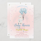 Kleine Lamm-Schafsterne Kinderdusche Einladung (Vorne/Hinten)