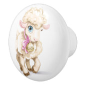 Kleine Lamm-Schublade Keramikknauf (Rechts)