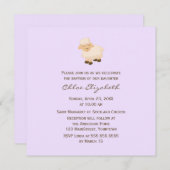 Kleine Lamm-Taufe Einladung (Vorne/Hinten)