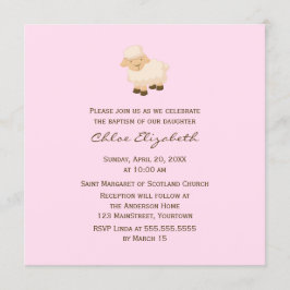 Kleine Lamm-Taufe Einladung