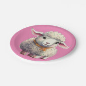 Kleine Lamm-Teller, 7" Rundpapier Pappteller (Schrägansicht)
