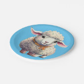 Kleine Lamm-Teller, 7" Rundpapier-Platte Pappteller (Schrägansicht)